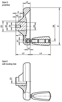 Duroplastic Handwheel w/Revolving Grip - Inch