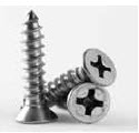 Self Tapping Screw, Phillips Flat Head, Type A, Stainless Steel 18 7