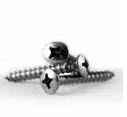 Self Tapping Screw, Phillips Oval Head, Type A, Stainless Steel 18 7