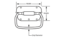 Round Grip - Cushion - Style 1 Pull Handles