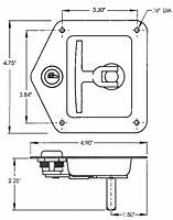Recessed Folding T-Latches