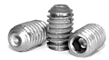 Cup Point Socket Set Screws, Nylon Patch, Stainless Steel 18 7